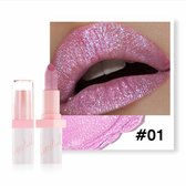 NAXSIR Metallic Glinsterende Lippenstift - Verbluffend! Met Luxueus Matte Finish & Lipglaze - Crèmige, Volledig Dekkende Formule, Zeer Hydraterend voor Zacht, Glanzende Lippen