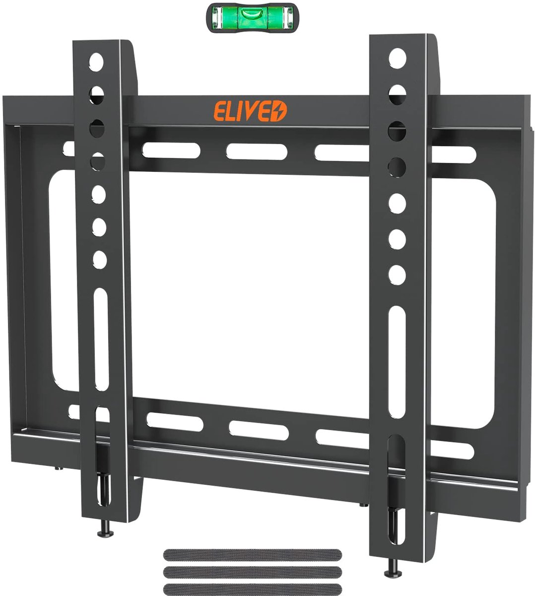 ELIVED Platte TV-beugel voor caravan TV-wandbevestiging Vast voor de meeste 23-42 inch platte en gebogen LED-, LCD-, OLED- en plasma-tv's tot 30 kg met maximale VESA 200x200 mm, EV027-DE