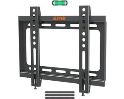ELIVED Platte TV-beugel voor caravan TV-wandbevestiging Vast voor de meeste 23-42 inch platte en gebogen LED-, LCD-, OLED- en plasma-tv's tot 30 kg met maximale VESA 200x200 mm, EV027-DE