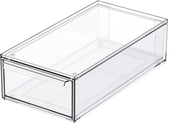 So Clever x Vacane Koelkastbak Medium met Lade - Transparant - Stapelbaar | BPA-vrij