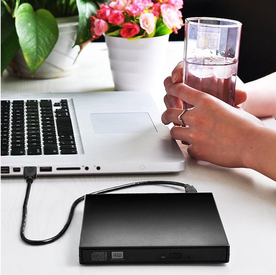 Externe DVD Speler - COMBO CD Brander - USB Plug & Play - Compatibel met CD, DVD, MP3 - Voor Laptop & PC - Zwart - Compact Formaat - 1 Stuk — afbeelding 5