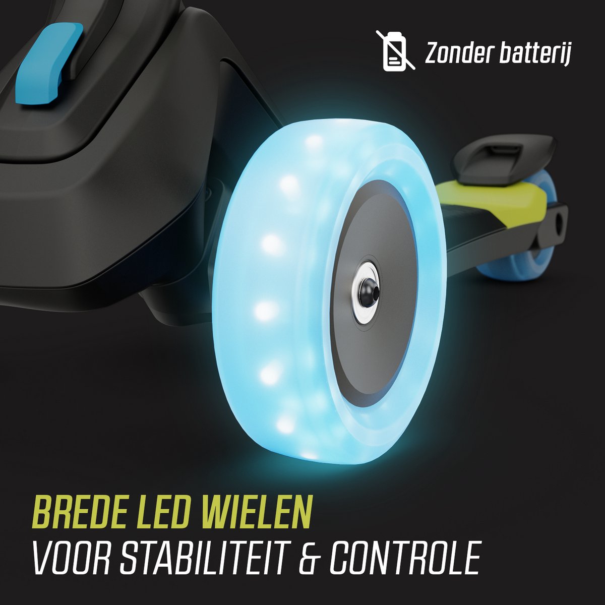 BERG Nexo Kinderstep - Step 3 wielen - Vanaf 2 jaar - Opvouwbaar - In hoogte verstelbaar - Incl. LED-deck + LED wielen - Lime — afbeelding 9