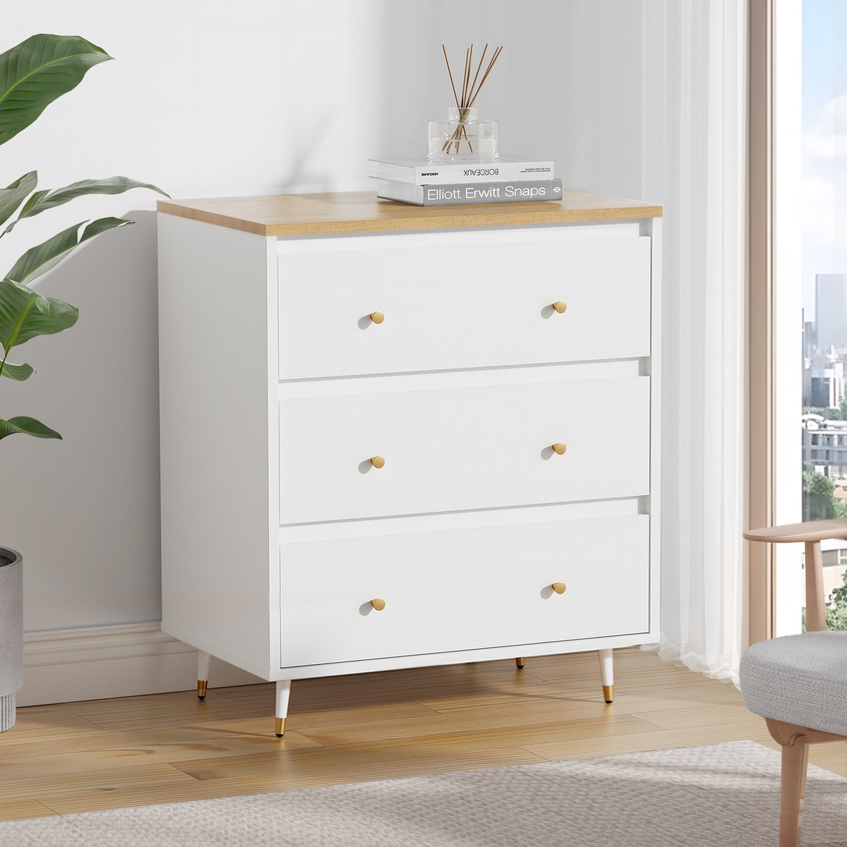 Bealife Commode Chambre 5 Tiroirs Meuble De Rangement Chambre Salon Porche Poignee Integree Dispositif Anti Trebuchement 85403957