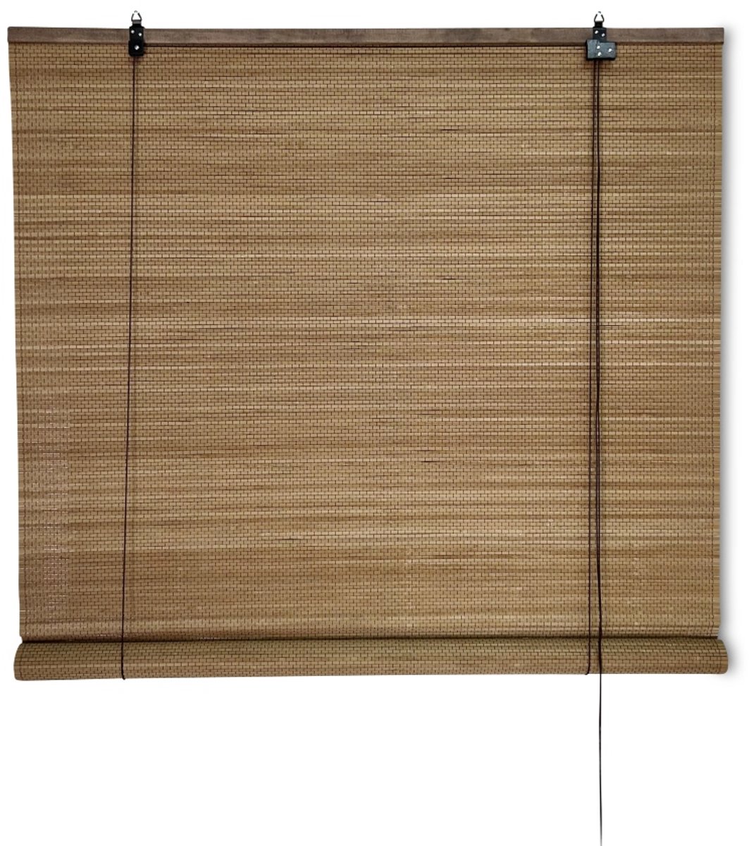 Bamelle – Bamboe rolgordijn Zoë – Bruin – 80x160 cm – Natuurlijk & stijlvol raamdecoratie 