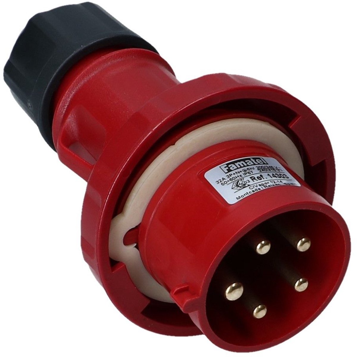 CEE male 5 polig 6H 32A IP67 stekker 380-415VAC