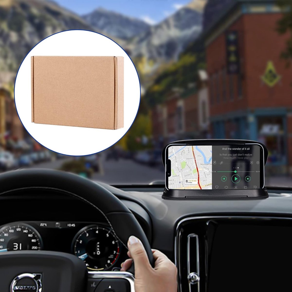 Auto Telefoon Houder, Dashboard Mount, Antislip Beanbag Wrijving GPS Houder Geschikt voor Garmin Nuvi TomTom – foto 2