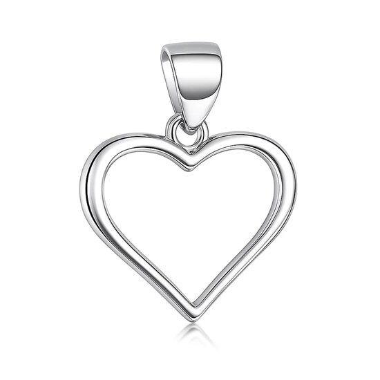 Pendentif cœur en argent – ​​breloque cœur élégante pour collier – argent véritable