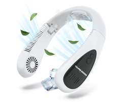 Vulpes Goods® Tech – Nek Ventilator met Koelelement – Oplaadbaar & Geruisloos – Draagbare Gezichtsventilator – 3 Standen met Extra Koeling – ELITE Versie