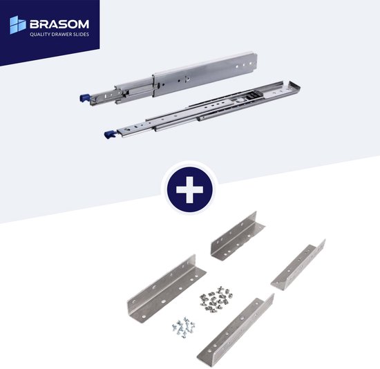 Set de glissières de tiroir 250 kg + supports de plancher bas 300 mm 12 pouces avec serrure et glissière de tiroir courte lourde entièrement extensible verrouillage entrée/sortie montage inférieur en aluminium 30 cm 12"