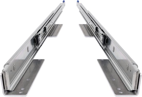 Set de glissières de tiroir 250 kg + montage au sol d'angle 400 mm 16 pouces avec serrure et entièrement extensible - Rails de tiroir courts et lourds verrouillables en entrée/sortie avec supports de faible luminosité 40 cm 16"