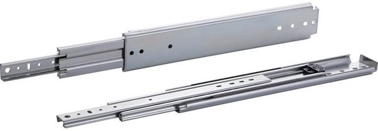 BRASOM Glissières de tiroir - 2 pièces - 500 mm - 20 pouces - Capacité de charge 250 kg - Système de guidage de tiroir - Roulements à billes - Sans serrure