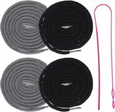 Azlanway Koord voor joggingbroek, 2 stuks trekkoord voor hoody, 160 cm met metalen uiteinden en doortreknaald, voor joggingbroeken, broeken, sweatshirts, zwart, Schwarz