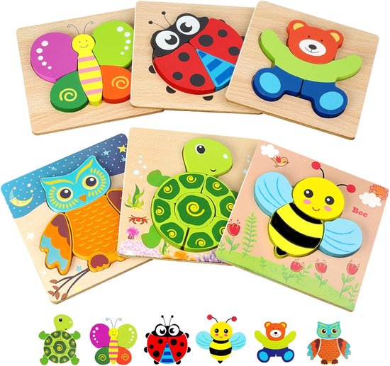 Puzzels Legpuzzel voor babyjongens, houten puzzels Speelgoed voor 12-36 maanden Jongens Meisjes Verjaardagscadeau voor 1-3-jarige Peuters Kinderen Educatief speelgoed Leeftijd 1 2 3 Baby Kinderen