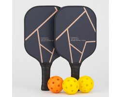 Pickleball set - Pickleball - Fiberglass/glasvezel - Volledige set - 4 Ballen 2 Rackets 1 Draagtas - Voor binnen en buiten!