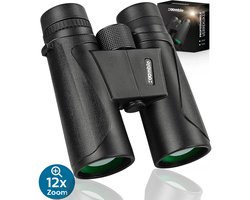 Zoomble® Verrekijker PRO met Draagtas - Incl. E-Book Vogelspotten - 12x42 - Bak-4 HD Lens - Geschikt voor Vogelaars, Outdoor & Hiking - Volwassene - Verkijker