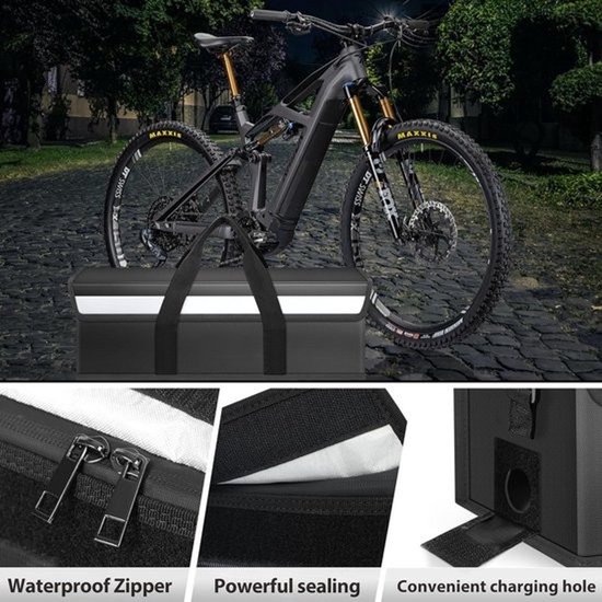 Ebike Accutas ‎26 x 18 x 5 waterdicht (M) 8 lagen vuurvaste accutas tot 1400°C, - Accutas Ebike - Accu Tas - Accutas Ebike Brandveilig - Accu Hoes van EBI — afbeelding 5