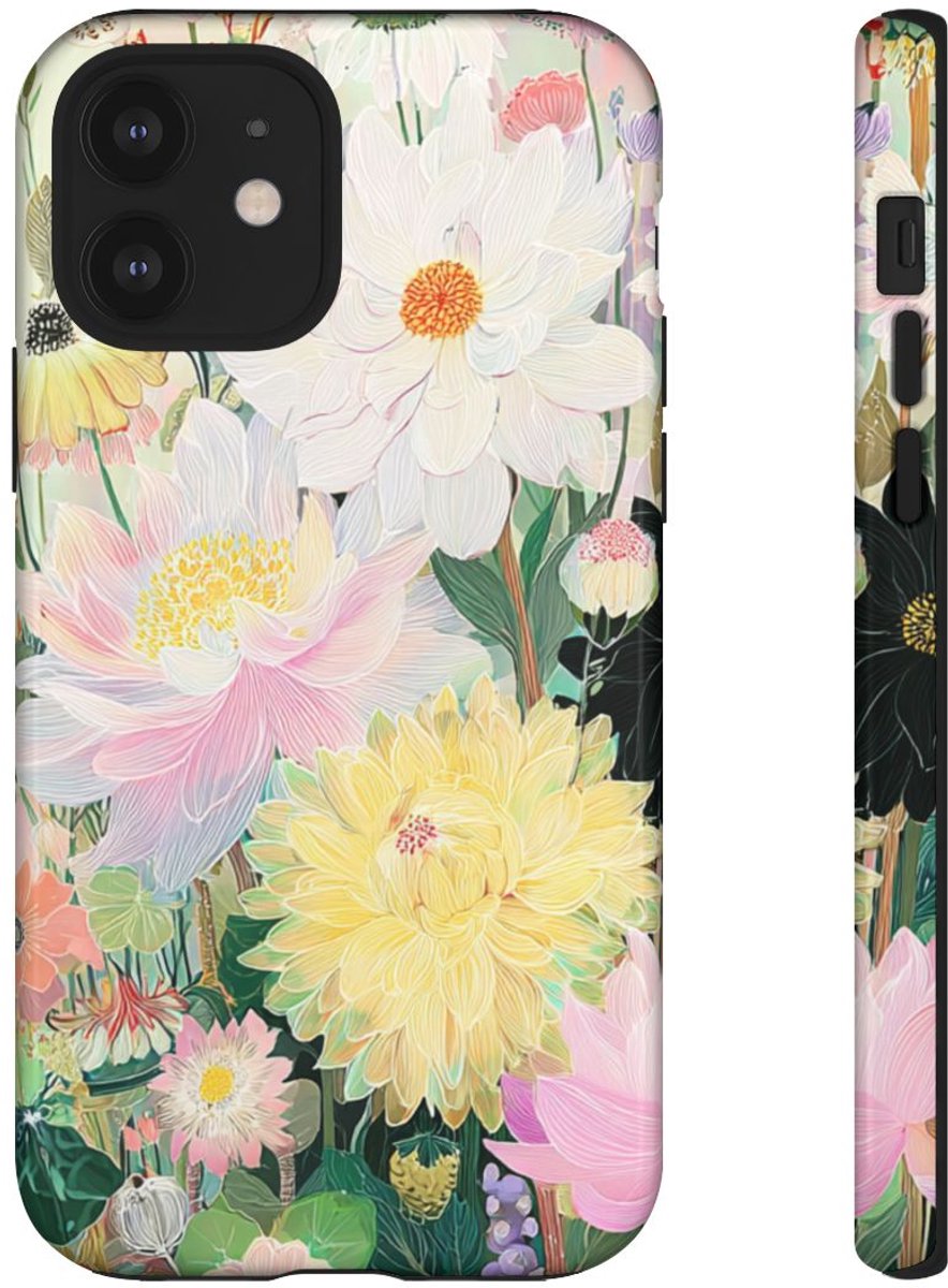 Sierlijk Pastel Bloemenboeket – Telefoonhoesje Geschikt voor iPhone 12