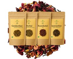 Mito Tea - Losse Thee - Deluxe Theepakket - Proefpakket Met 4 Verschillende Losse Thee * Special Taste * 4X 25 Gram - Random - Voorzien Van De Beste Ingrediënten