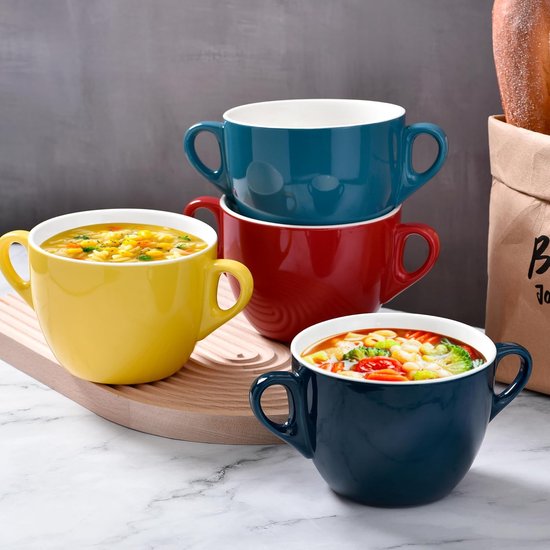 Vintage Mosa Maastricht soepkommen - set van 4 - Keuken | Servies