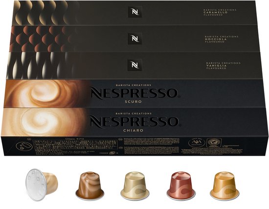 Capsules Nespresso Original - Meilleures ventes pour les recettes au lait - 50 tasses de café