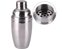 Cocktail Shaker, 250ml Professional Stainless Steel Martini Hand Mixer with Built-in Bartender Strainer for Bar and Home