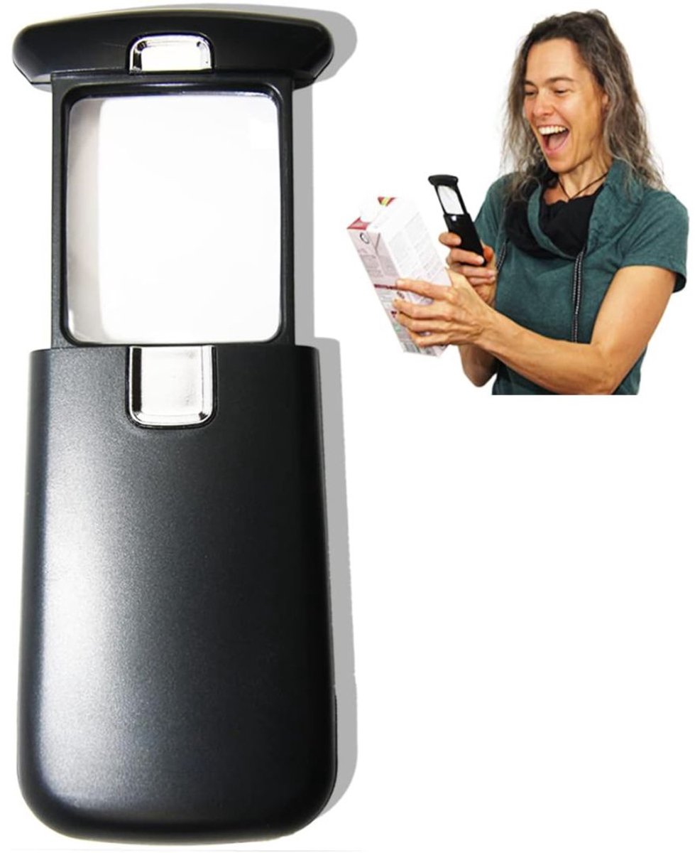 Vergrootglas Met Verlichting - Loeplamp met Led Verlichting - Zwart