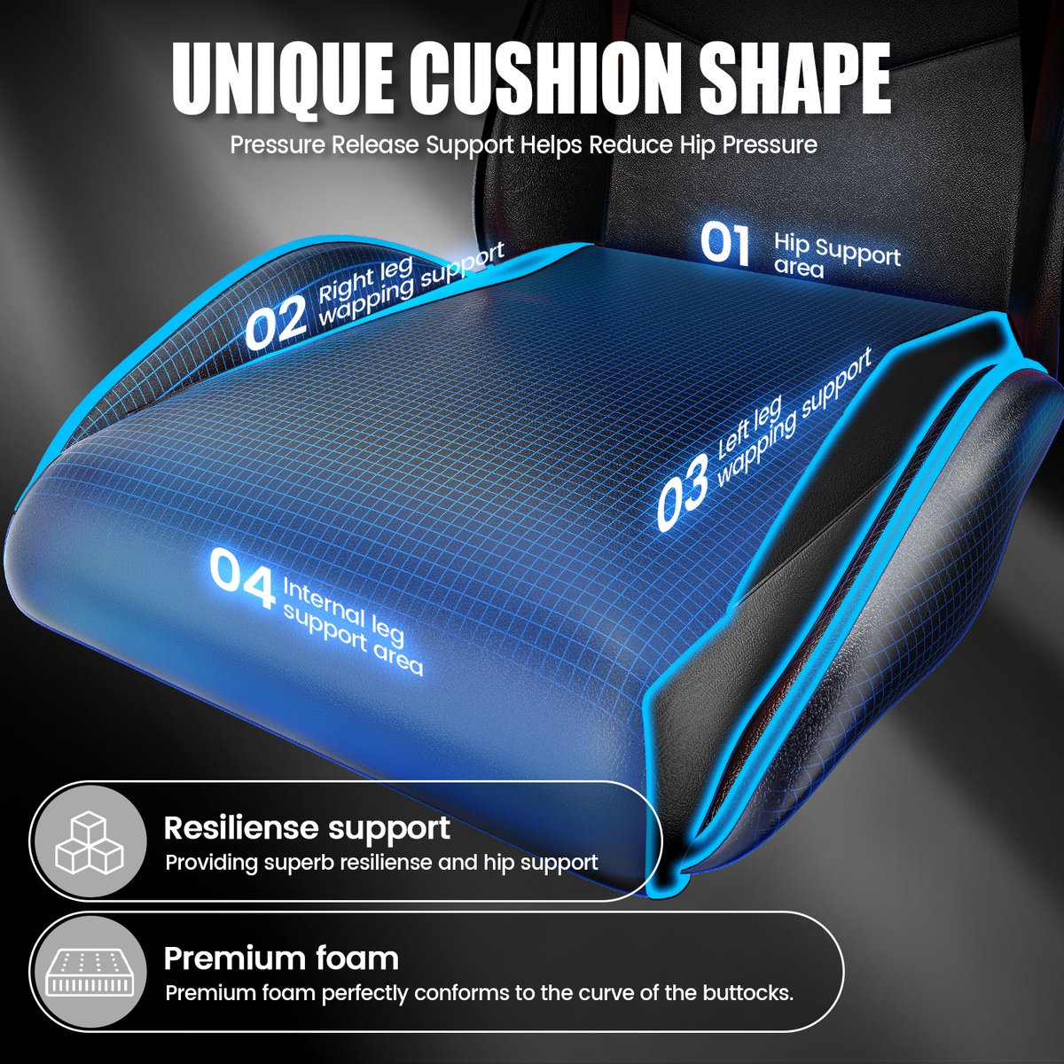 Bigzzia Gamingstoel - Ergonomische - afbeelding 3