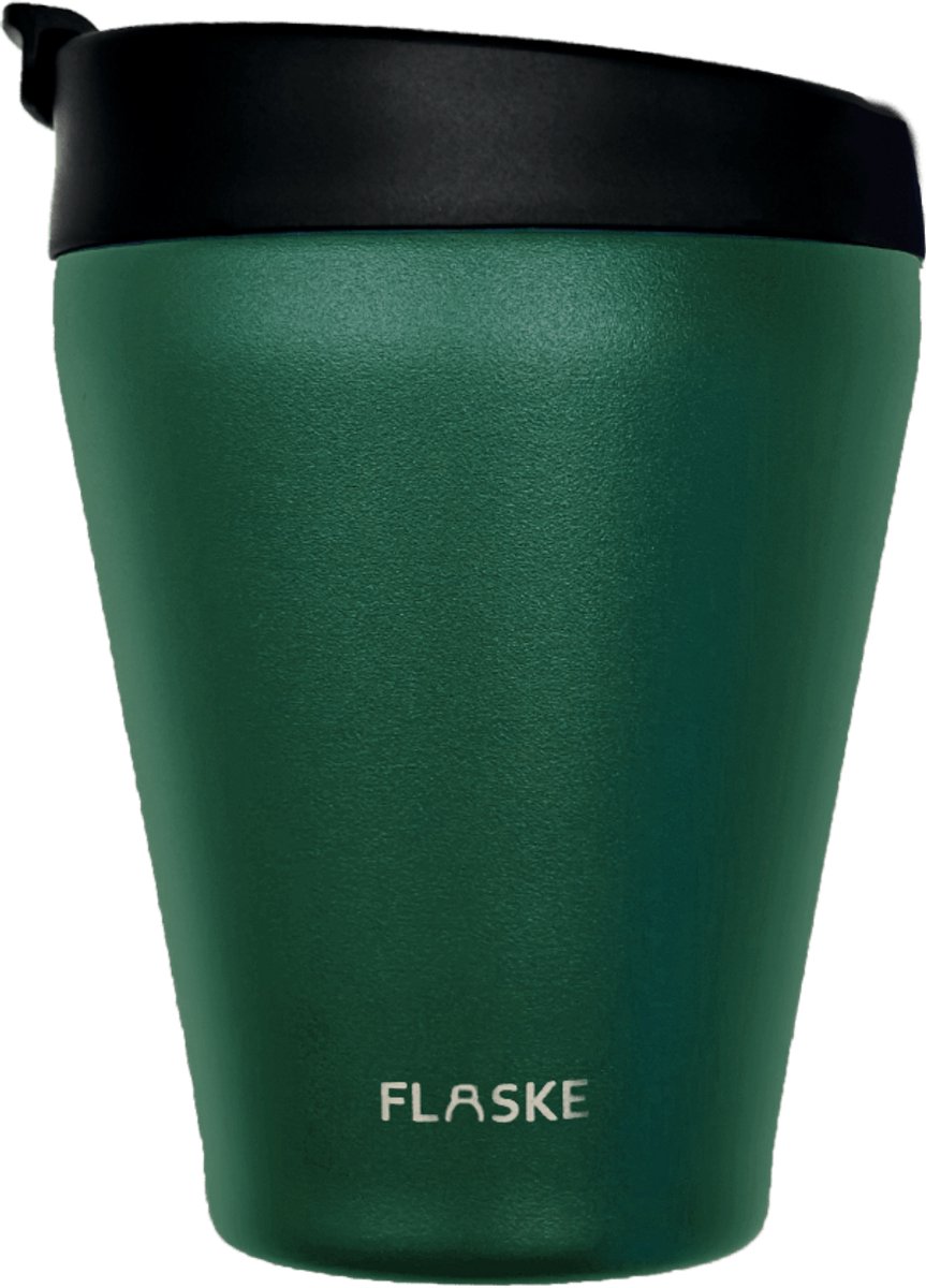 FLASKE Koffiebeker Coffee Cup 200ML - Moss - RVS Koffiebeker to Go van 200ML