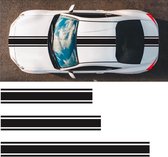 Race-strepen auto motorkap sticker- waterdichte vinyl streep auto kofferbak sticker- decoratieve streep auto cover grafische sticker 3 stuks