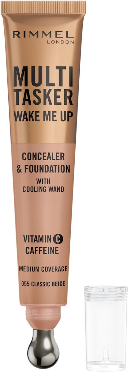 Rimmel Multi-Tasker Wake Me Up Concealer & Foundation - 55 - Classic Beige, 20 ml