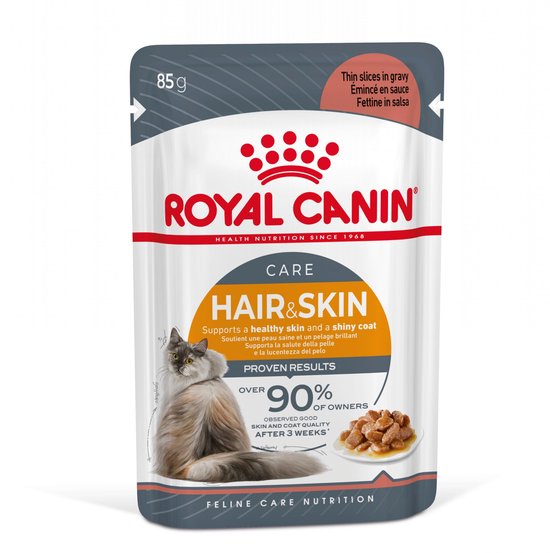 Royal Canin Hair & Skin - Katten natvoer - 12x85 g - In Gravy
