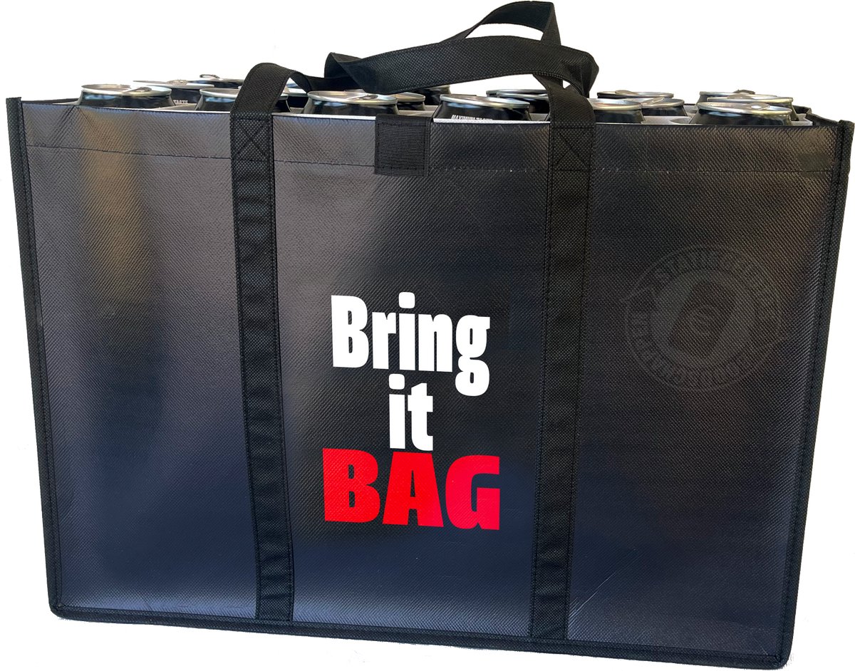 Bring it bag – Combiset Statiegeldtas - boodschappentas + 2 koelementen met uniek ontwerp – met handig klittebandsysteem