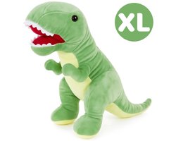 Topknuffels® - T-Rex Groen Dinosaurus Pluche Knuffel 50 cm - Speelgoed Dino World Knuffels voor Kinderen Jongens Meisjes - Jurassic Dragon Draak Parc Draken Dino's Park Plush Toy