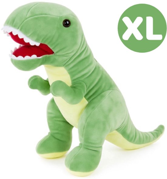 Topknuffels® - T-Rex Groen Dinosaurus Pluche Knuffel 50 cm - Speelgoed Dino World Knuffels voor Kinderen Jongens Meisjes - Jurassic Dragon Draak Parc Draken Dino's Park Plush Toy