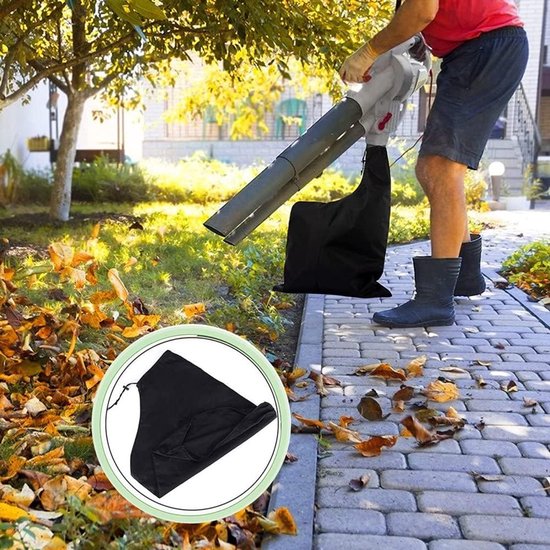 Bladzuigerzak - Opbergtas voor Bladblazer - Bladblazer vacuümzak - Bladorganizerzakken - Bladopvangzak - Tuinbladopvangzak - 420D Oxford-stof - 44*60cm - Zwart - Rits en trekkoord - Waterdicht van Merkloos	 — afbeelding 3