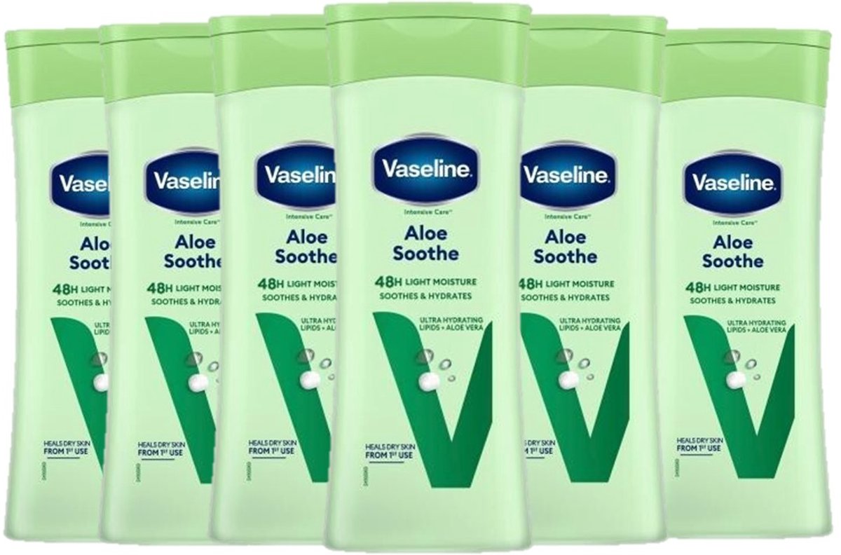 6x Vaseline Bodylotion Aloe Soothe 400 ml