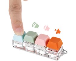 Toetsenbord fidget-speelgoed, sleutelhanger, laag volume en klik, fidget speelgoed, kleurrijke clicker, mechanische schakelaar, stressverminderende sleutelhanger, toetsenbord keycaps voor mannen en