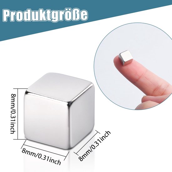 80 stuks kleine magneten, sterk, 8 x 2 mm, mini-magneten, rond, neodymium- magneet, sterk, kleine magneten, koelkastmagneten, voor magneetbord, whiteboard, knutselen, kaart