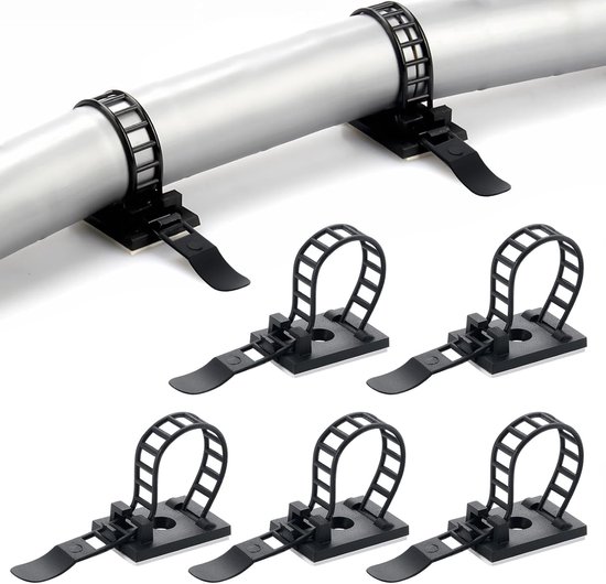 100 pièces de serre-câbles auto-adhésifs, clips de câble, serre-câbles en nylon auto-adhésifs, clips de gestion de câbles auto-adhésifs pour la gestion des câbles (serre-câbles auto-adhésifs noirs)