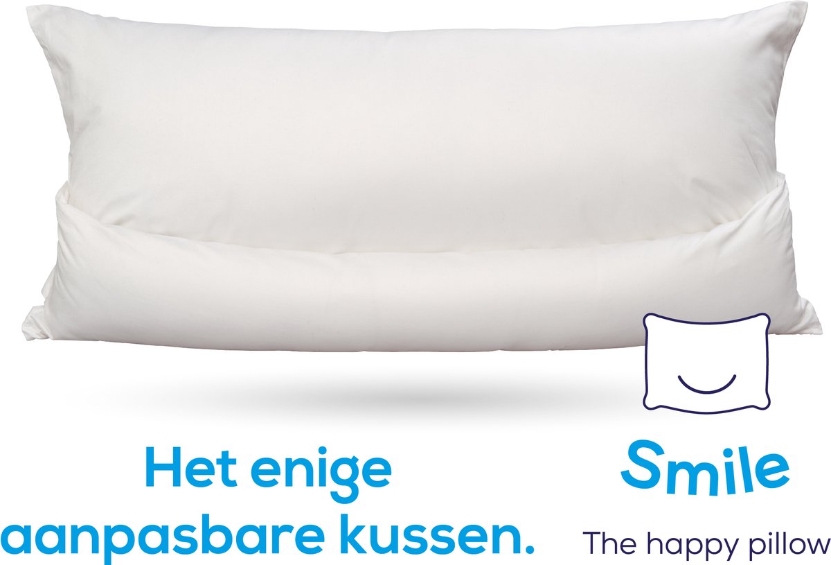Smile Pillow – Orthopedisch en Ergonomisch Hoofdkussen met Verstelbare Nekrol – Geschikt voor Buik-, Zij- en Rugslapers