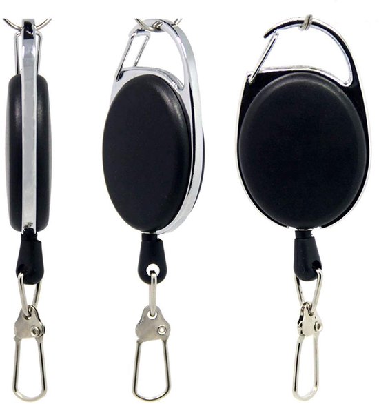 6 stuks visretractors met 360 graden rotatiegesp voor vissen, klimmen, wandelen en buitensporten van Merkloos — afbeelding 2