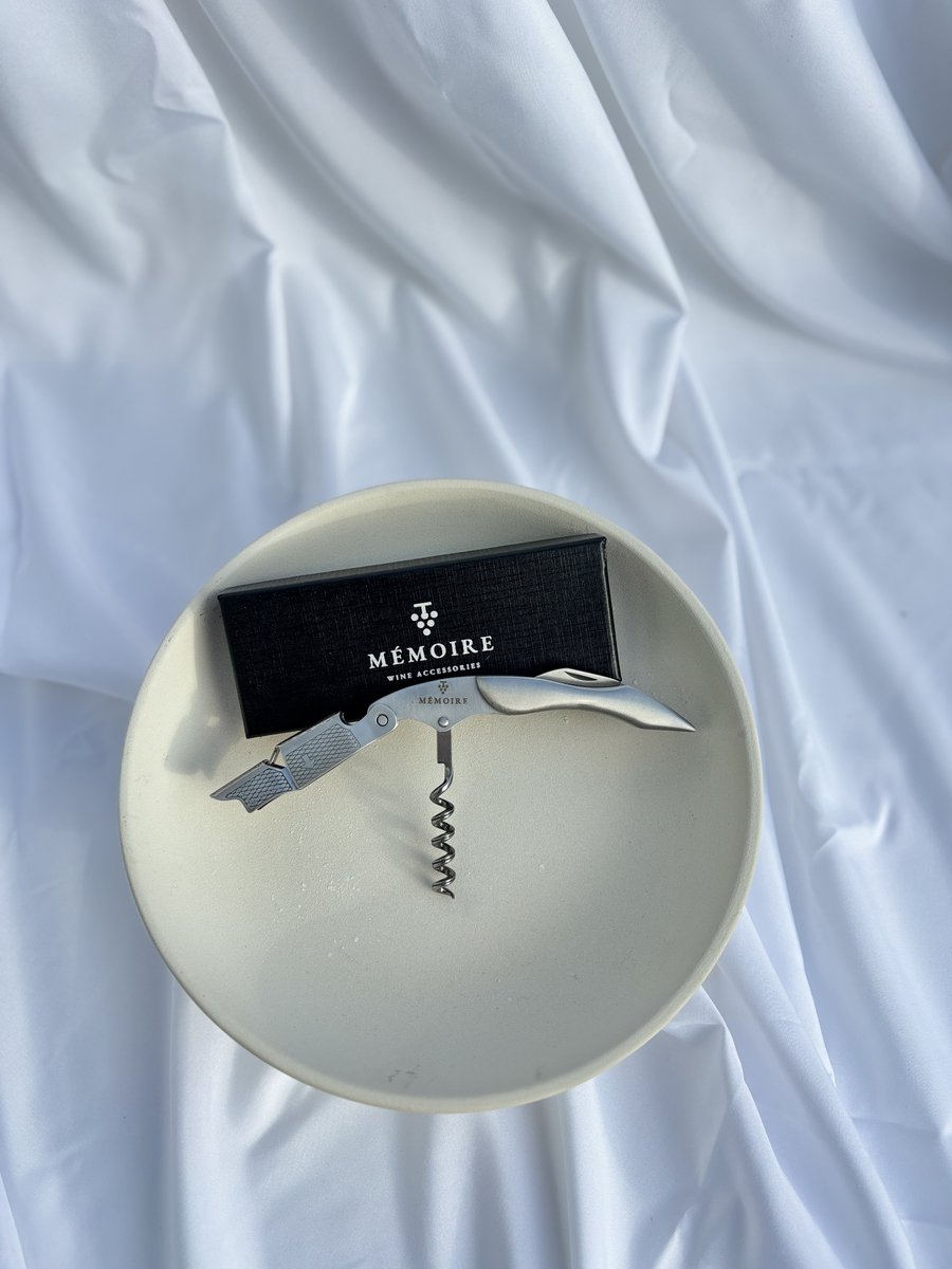 Mémoire® Couteau Sommelier Solide RVS - Kurkentrekker van Roestvrij Staal - 3 in 1 Sommelier mes met Flessenopener en Foliesnijder - Stijlvolle en Duurzame Wijnopener - Perfect voor Horeca en Thuis - Premium Kelnermes voor Wijnliefhebbers — cadeau in Kookcadeaus - foto 2