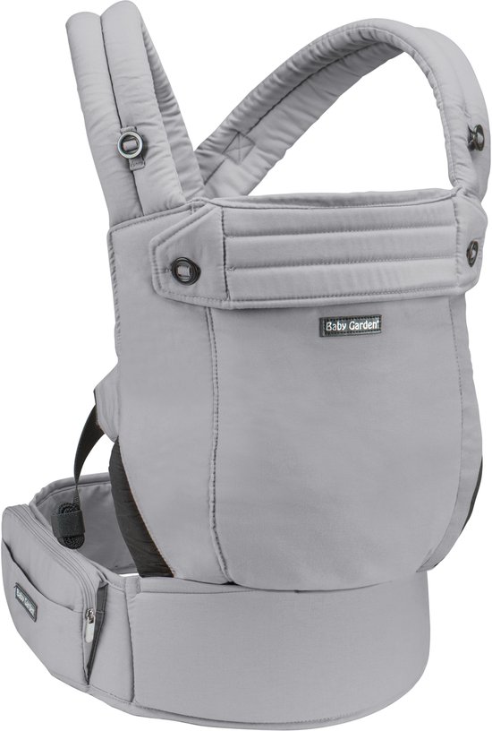 Baby Garden Premium baby draagzak van katoen - ergonomisch & comfortabel - Voor pasgeboren baby tot 15 kg - Grijs van Baby Garden — afbeelding 3