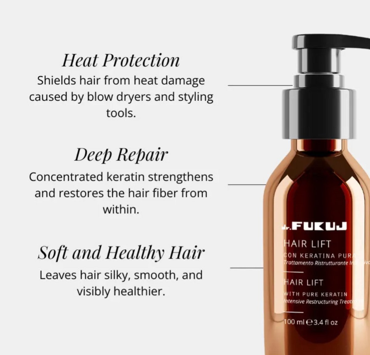 Hair lift pure keratin, keratine haarverzorging leave in
