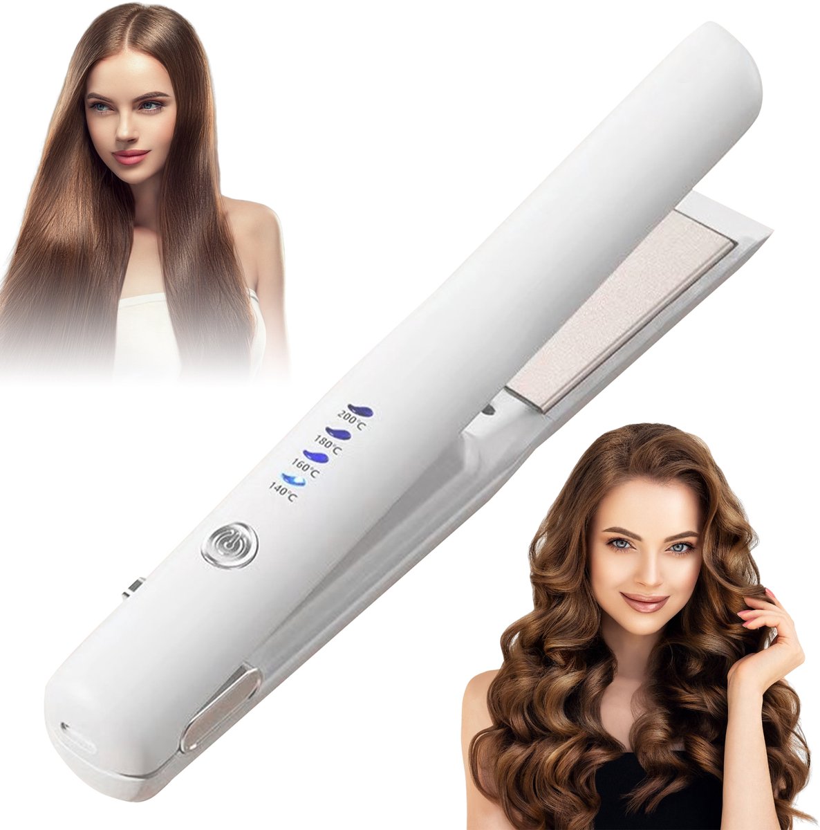 CHIWIN Draadloze Stijltang 2 in 1 - Mini Stijltang en