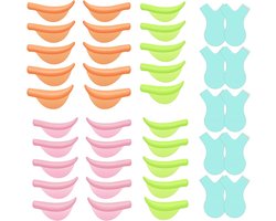 30 stuks bijgewerkte siliconen krulspelden pad met 10 stuks Y-vorm wimperborstel voor wimper permanent kit wimperlift pads herbruikbare zachte C & D krullen wimperliftstaaf make-up beauty tool