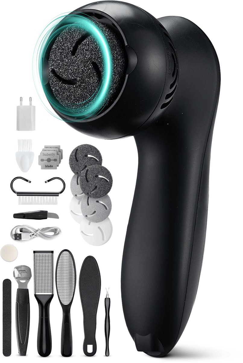 Bol.com Vulpes Goods® BeautyCare - Elektrische Eeltverwijderaar PRO - Incl. 6 Eeltschijven - Eeltverwijderaars Elektrisch - Prof... aanbieding