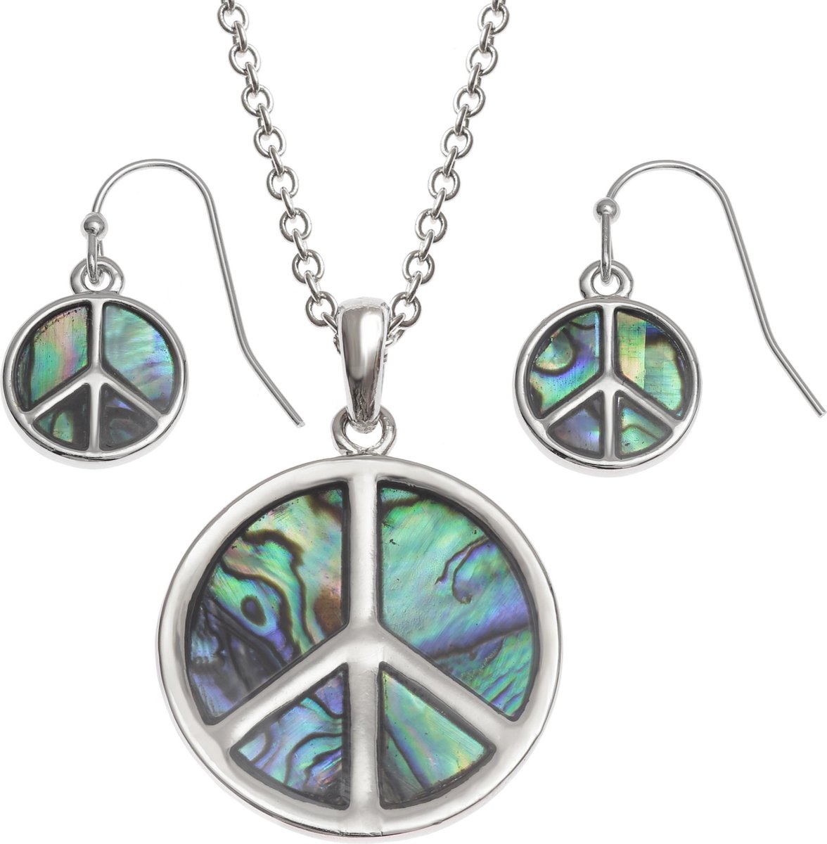 Tide Jewellery Paua Shell - Peace / Vredessymbool