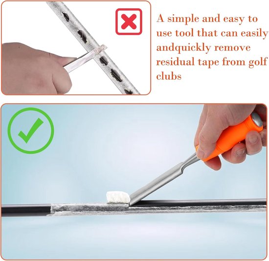 Golf Grip Tape Stripper Tool Kit, Golf Grip Remover met Golf Grip Removal Tool Hook, Tape Stripper Remover voor het grijpen van grafiet / stalen as, Golf Stick Grip Reparatie Kit van Merkloos — afbeelding 4