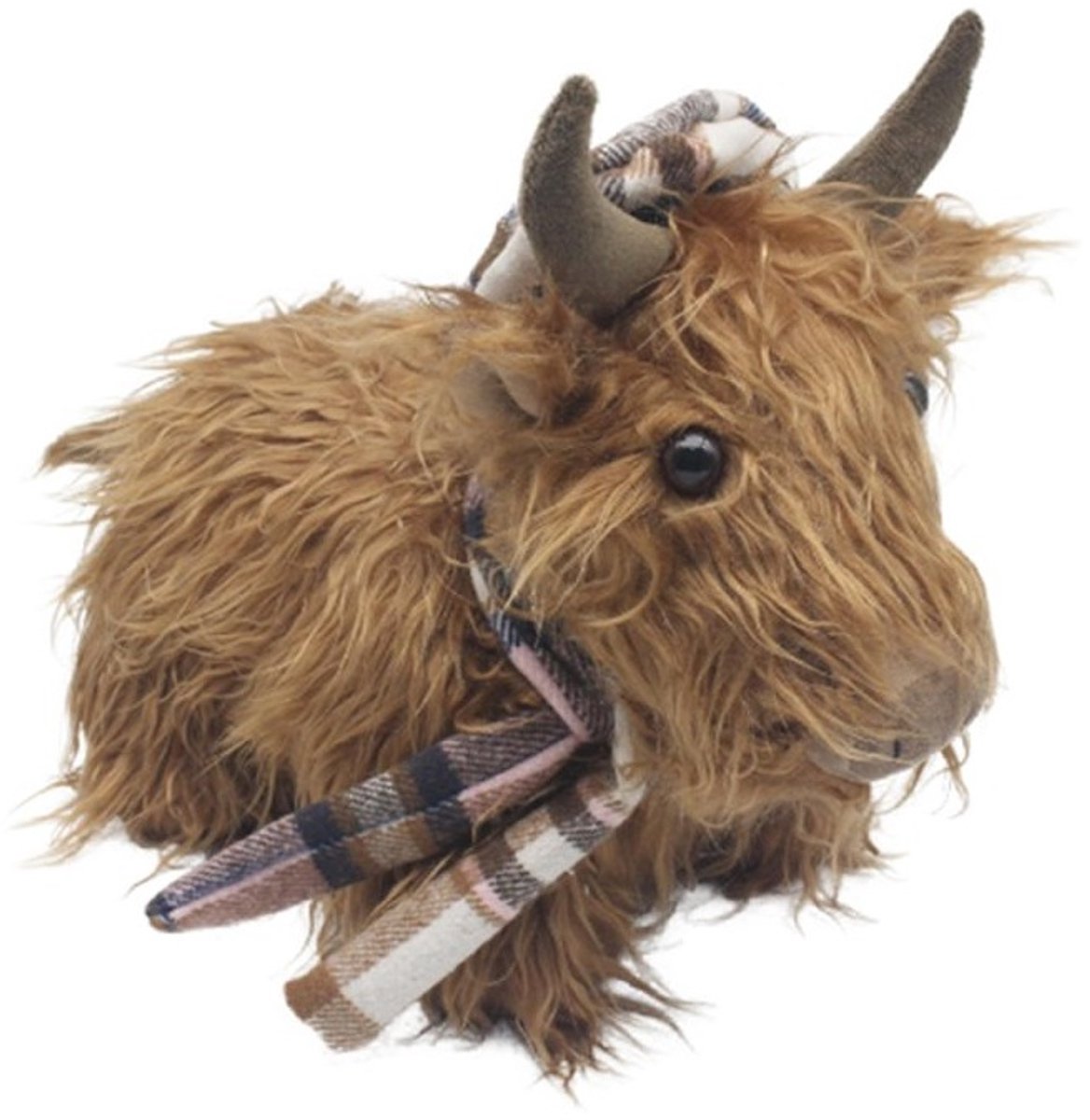 Home & Deco XL Deurstopper Schotse Hooglander met Pet en Geruite Sjaal 1.5 kilo